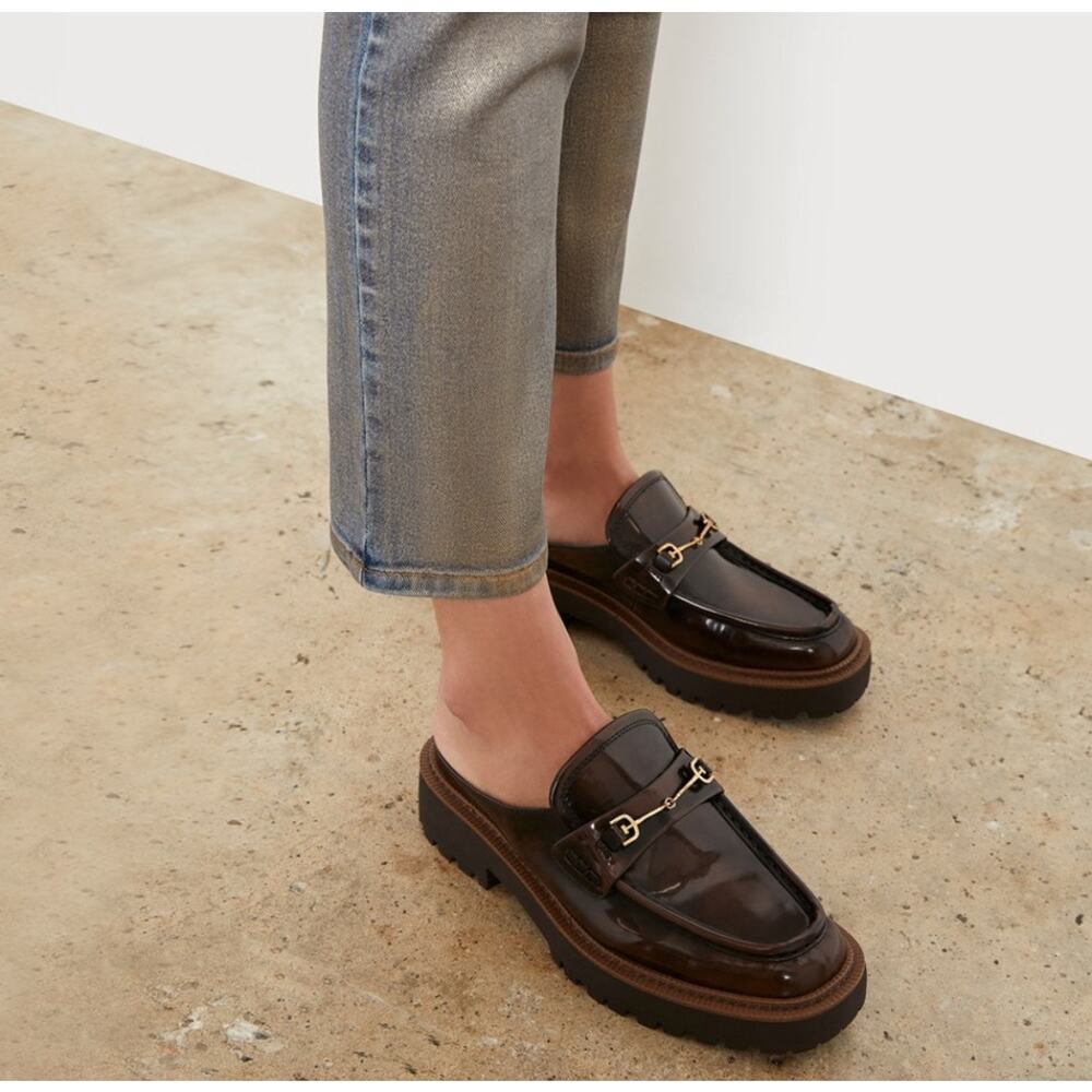 Sam Edelman Black Leather Slip On‎ Loafers